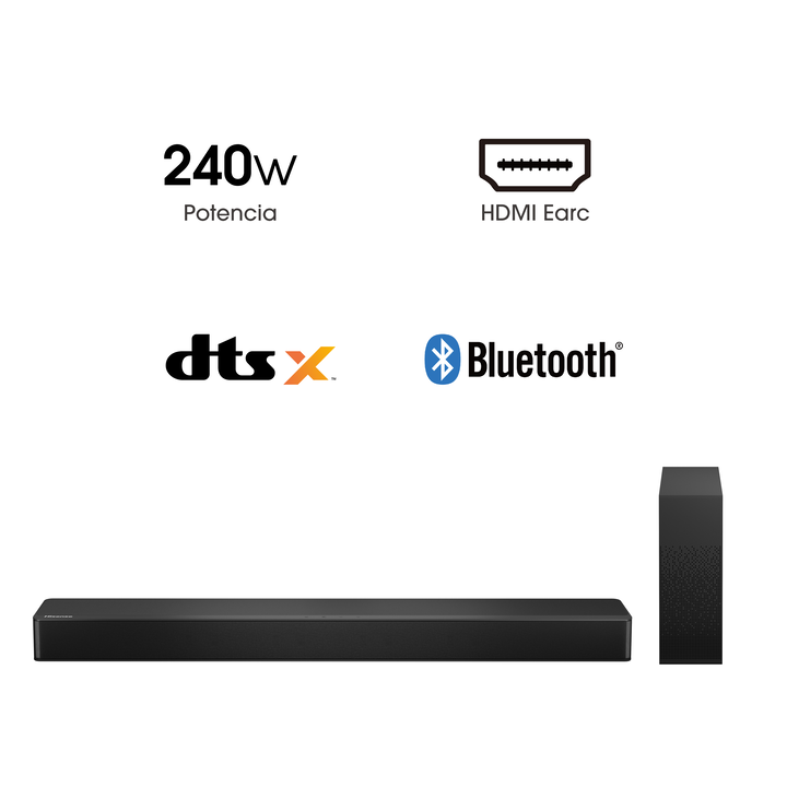 HS2100 Barra de Sonido 2.1 con Dolby Audio y DTS Virtual