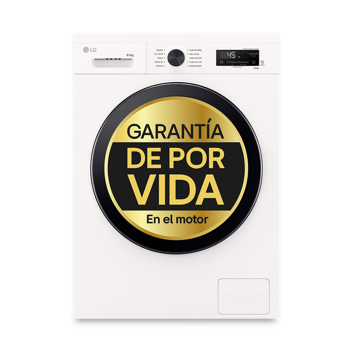 Lavasecadora LG 9 kg + 5 kg con Direct Drive, 6 Motion, Steam y Wi-Fi ThinQ
