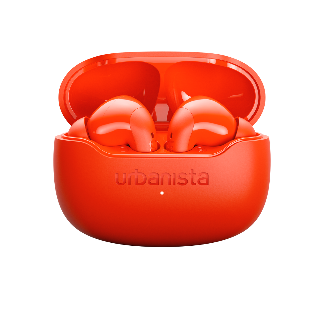 Duo Auriculares Palermo Blanco + Naranja