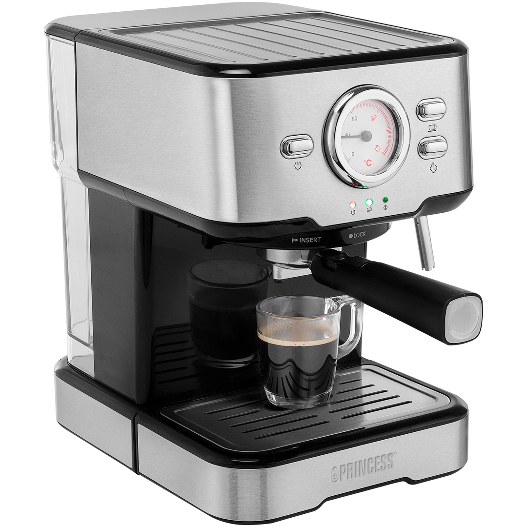 Cafetera Espresso + c&aacute;psulas 1100W Inoxidable