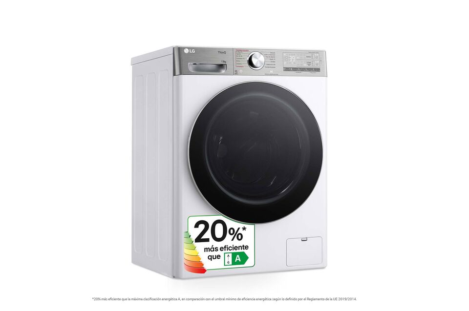Lavadora 13 kg con AI-DD, autodosificaci&oacute;n y vapor para eficiencia y cuidado superior.