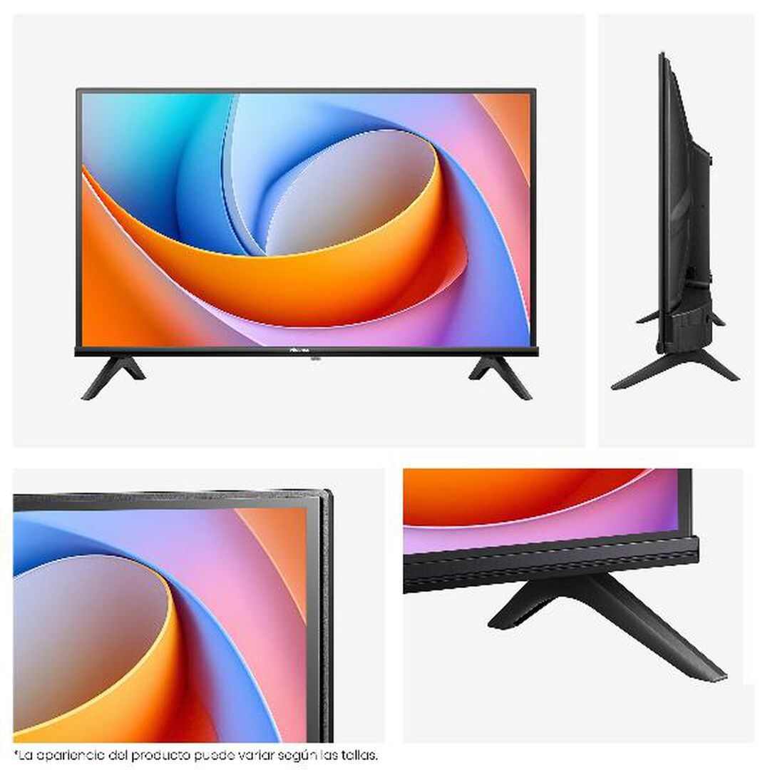Smart TV 40A4Q HD 40 pulgadas, Serie A4Q. Tevisión con Modo Juego
Deportes IA, Sonido Dolby DTS HD, Alto contraste, VIDAA U6, función compartir en el televisor, DVB - T2, Auto ordenación de los canales TDT