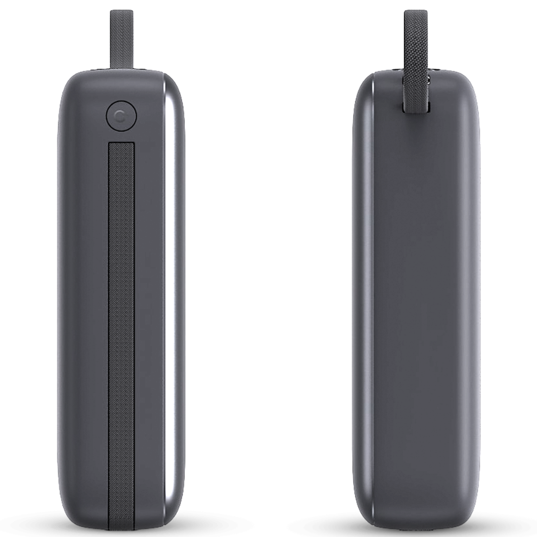 La power bank KSIX de 20.000 mAh es la opci&oacute;n ideal para aquellos que necesitan una carga potente y eficiente en cualquier momento. Con una potencia de salida de hasta 22,5 W y compatibilidad con la tecnolog&iacute;a de carga r&aacute;pida Power Delivery 3.0, garantiza una carga veloz y segura para smartphones, tablets y otros dispositivos. Su dise&ntilde;o incorpora cables USB-C y Lightning integrados, eliminando la necesidad de llevar cables adicionales.