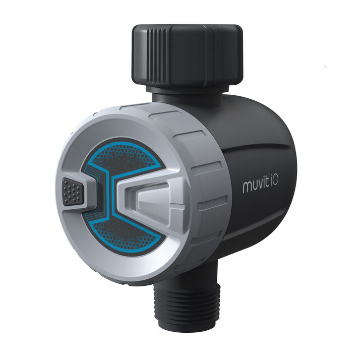 Riega tus plantas o jard&iacute;n con el sistema irrigaci&oacute;n Bluetooth Mesh muvit iO y aseg&uacute;rate de que nunca les falte agua. Controla el horario y duraci&oacute;n del riego desde cualquier lugar atrav&eacute;s de nuestra app muvit iO Home.