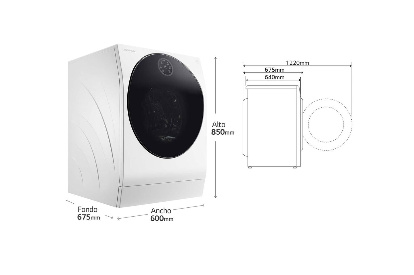 Sistema 12 kg/7 kg, Wi-Fi, IA Direct Drive, bomba de calor, autodosificación y vapor.