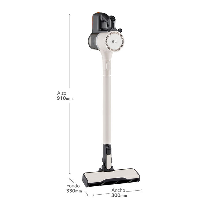 Aspirador escoba 150 W, ultraligero, filtro 5 pasos, bater&iacute;a intercambiable y sin cables.