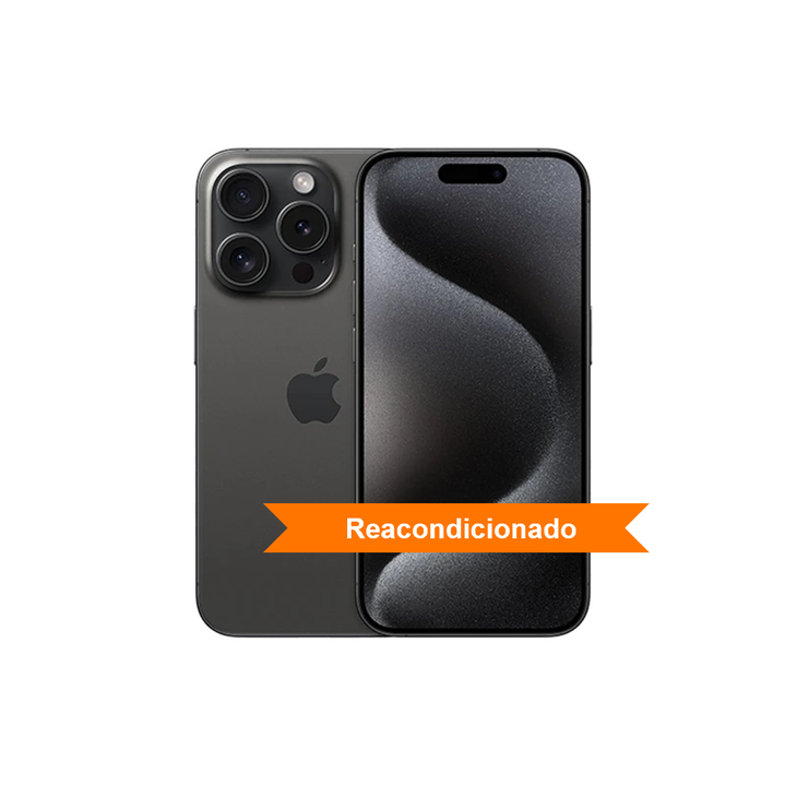 iPhone 15 Pro Max reacondicionado de 256 GB, acabado titanio blanco. Grado A+.