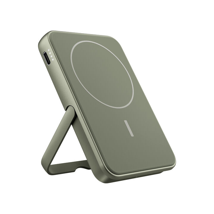 Carga tu iPhone de forma inal&aacute;mbrica y sin esfuerzo con la Powerbank Magn&eacute;tica. Su dise&ntilde;o ultrafino se adhiere magn&eacute;ticamente a tu iPhone (compatible con MagSafe), ofreciendo una carga segura y un soporte integrado para una visualizaci&oacute;n c&oacute;moda. &iexcl;Perfecta para llevar a cualquier lugar e incluso apta para volar!