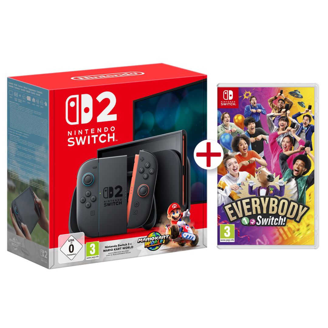 Switch 2 + Mario Kart World + Everybody 1 2 Switch