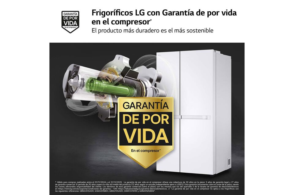 Frigor&iacute;fico Side by Side 664 L blanco, No Frost, LINEAR Cooling, Smart Diagnosis.