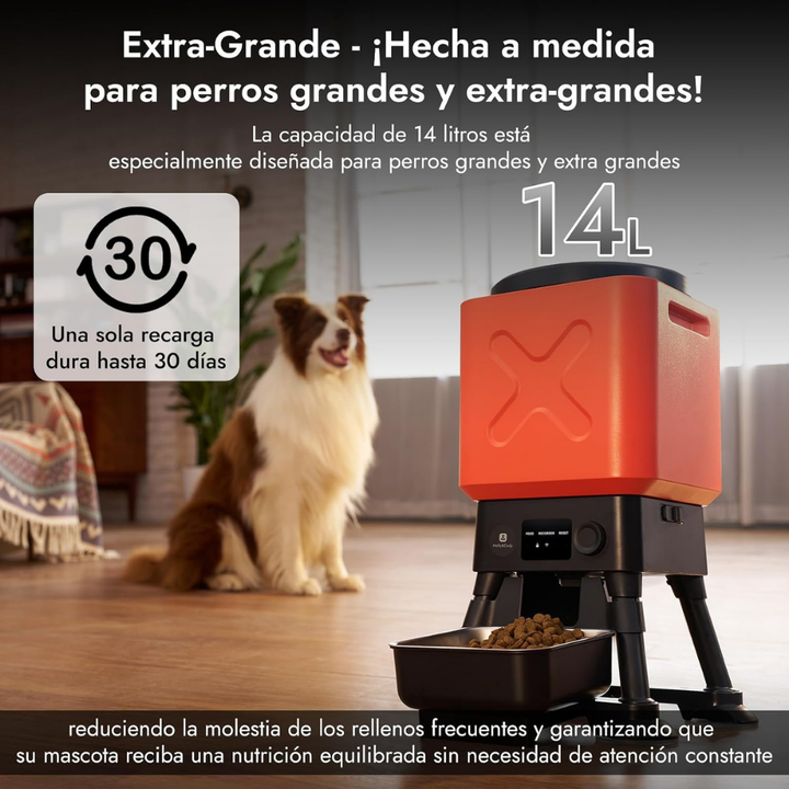 Molly&Cody Comedero autom&aacute;tico wifi para mascotas de 14 litros