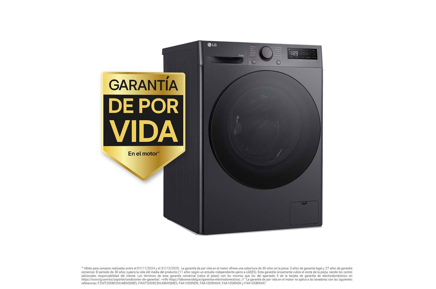 Lava-secadora 10 kg/6 kg inox grafito con AI DD™, TurboWash 360°, Steam™ y Wi-Fi.