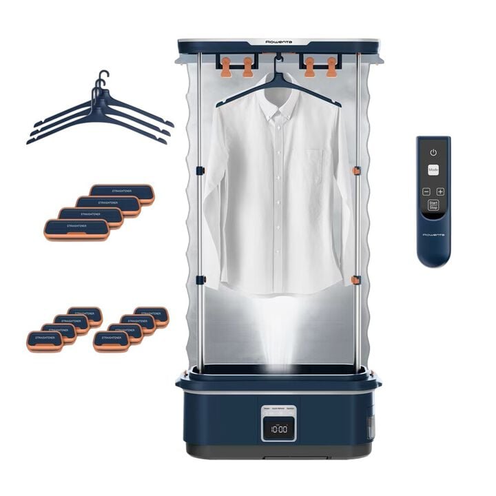 La plancha de vapor vertical Care For You First de Rowenta elimina arrugas, refresca y desinfecta los tejidos automáticamente. Es un robot que utiliza el poder del vapor para planchar y desinfectar tus prendas mediante un proceso totalmente automático La plancha de vapor vertical Care For You First de Rowenta elimina arrugas, refresca y desinfecta los tejidos automáticamente. Es un robot que utiliza el poder del vapor para planchar y desinfectar tus prendas mediante un proceso totalmente automático