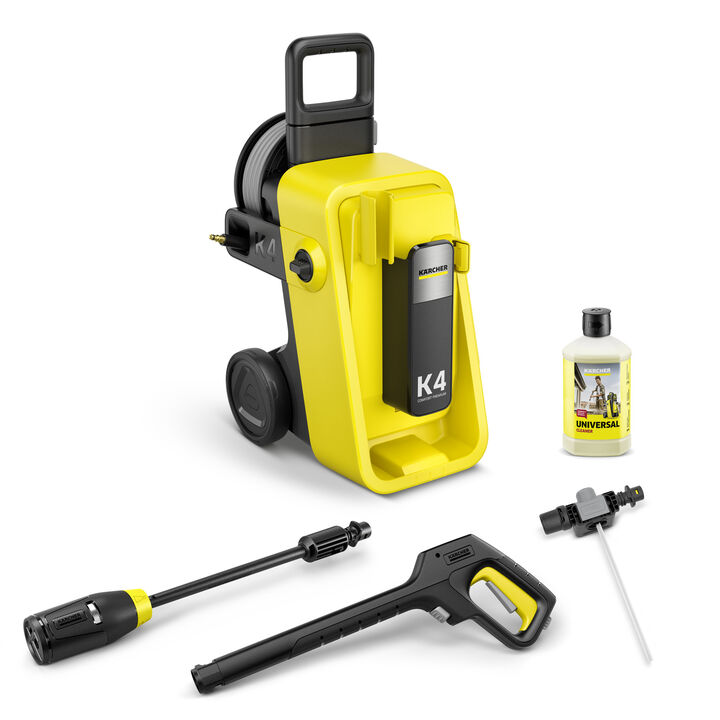 La K 4 Comfort Premium es una hidrolimpiadora potente y c&oacute;moda, ideal para eliminar la suciedad de intensidad media del hogar y del coche. 

Su motor refrigerado por agua, de larga vida &uacute;til, garantiza un rendimiento constante, mientras que el c&oacute;modo enrollador de mangueras con manguera PremiumFlex asegura la m&aacute;xima flexibilidad. 

La pistola de sujeci&oacute;n G 180 Q COMFORT!Hold reduce la presi&oacute;n de sujeci&oacute;n hasta en un 50 %, lo que permite trabajar sin fatiga