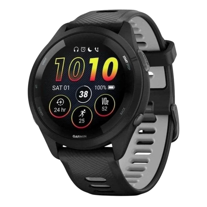 El Garmin Forerunner 265 es un smartwatch de running y fitness que, gracias a sus m&uacute;ltiples funciones deportivas y de seguimiento de la actividad, se puede usar para monitorizar tu estado f&iacute;sico mientras realizas muchos otros deportes. Su pantalla t&aacute;ctil te permitir&aacute; usarlo de forma r&aacute;pida y sencilla mientras practicas entrenas.
