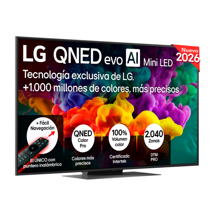 Smart TV LG QNED evo MiniLED AI QNED87 55 pulgadas 4K 2026