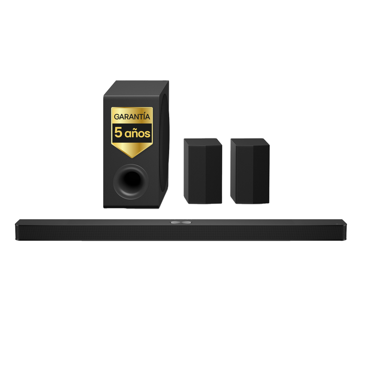Barra 7.1.3 670 W Dolby Atmos con sub y altavoces traseros inalámbricos.