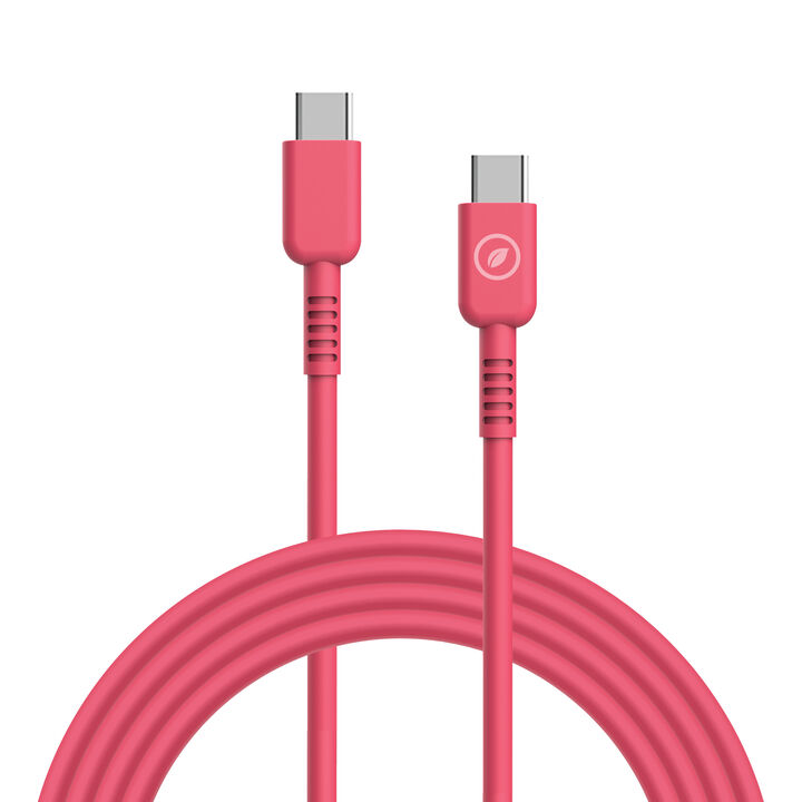 Carga y transfiere datos entre tus dispositivos con la nueva gama de cables y cargadores de muvit for change y contribuye a hacer del planeta un lugar mejor. 

Cable para carga y transferencia de datos con conector Tipo C a Tipo C, 3A transferencia r&aacute;pida,1.2m de longitud, en color magenta, 100% reciclable y fabricado con materiales reciclados de origen certificado RCS - RECYCLED CLAIM STANDARD.&nbsp; 

En muvit for change nos comprometemos a donar el 1% de los ingresos para el planeta*.&nbsp;