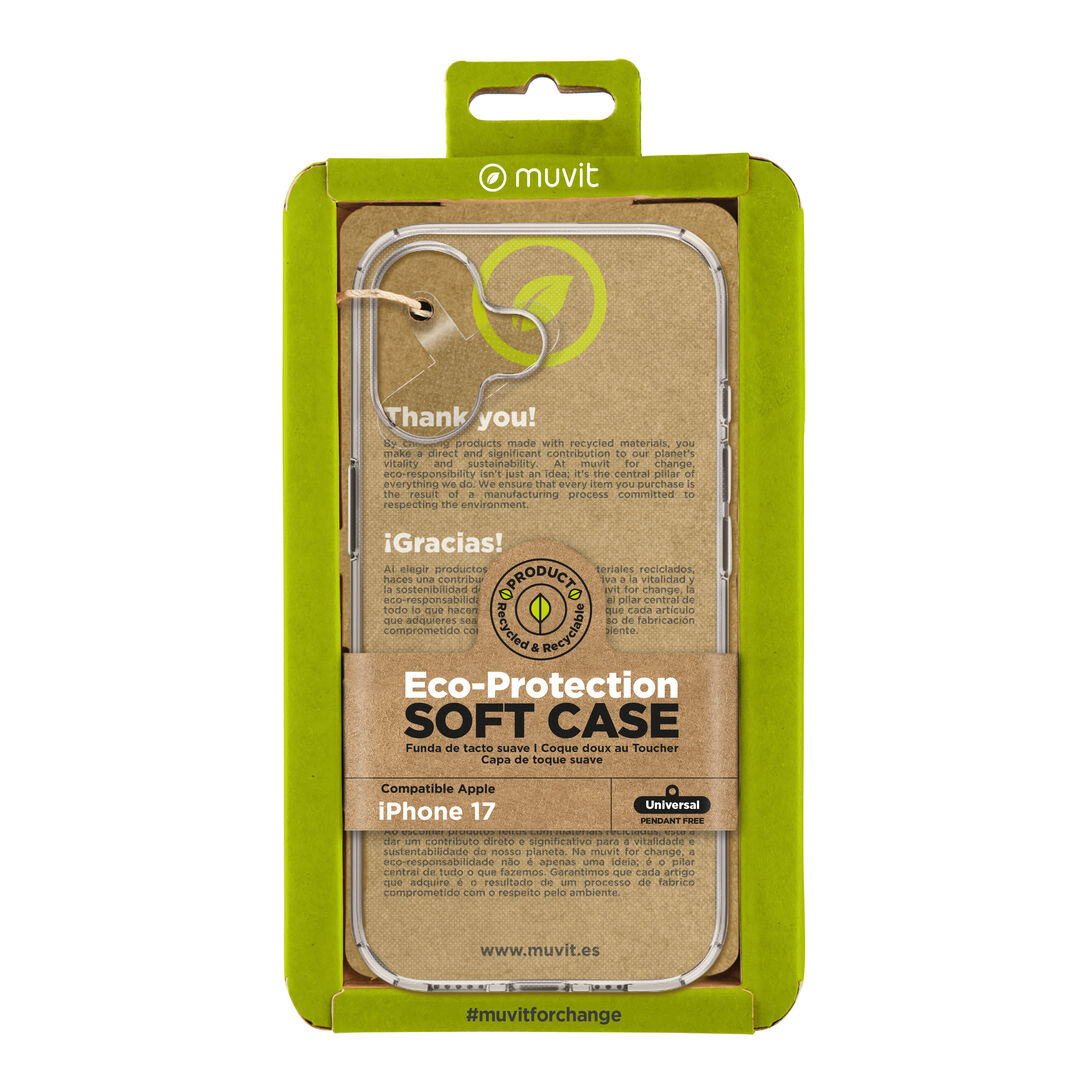 La protección del medio ambiente es, hoy en día, una preocupación en todo momento, junto a la preocupación de proteger nuestro Smartphone. Con las fundas recycletek de muvit for change, proponemos una gama de fundas reciclables, fabricadas con materiales reciclados. Una manera responsable de proteger nuestro smartphone. Porque contribuir en la lucha contra la contaminación y proteger nuestro ecosistema, debe formar parte de nuestros gestos cotidianos.