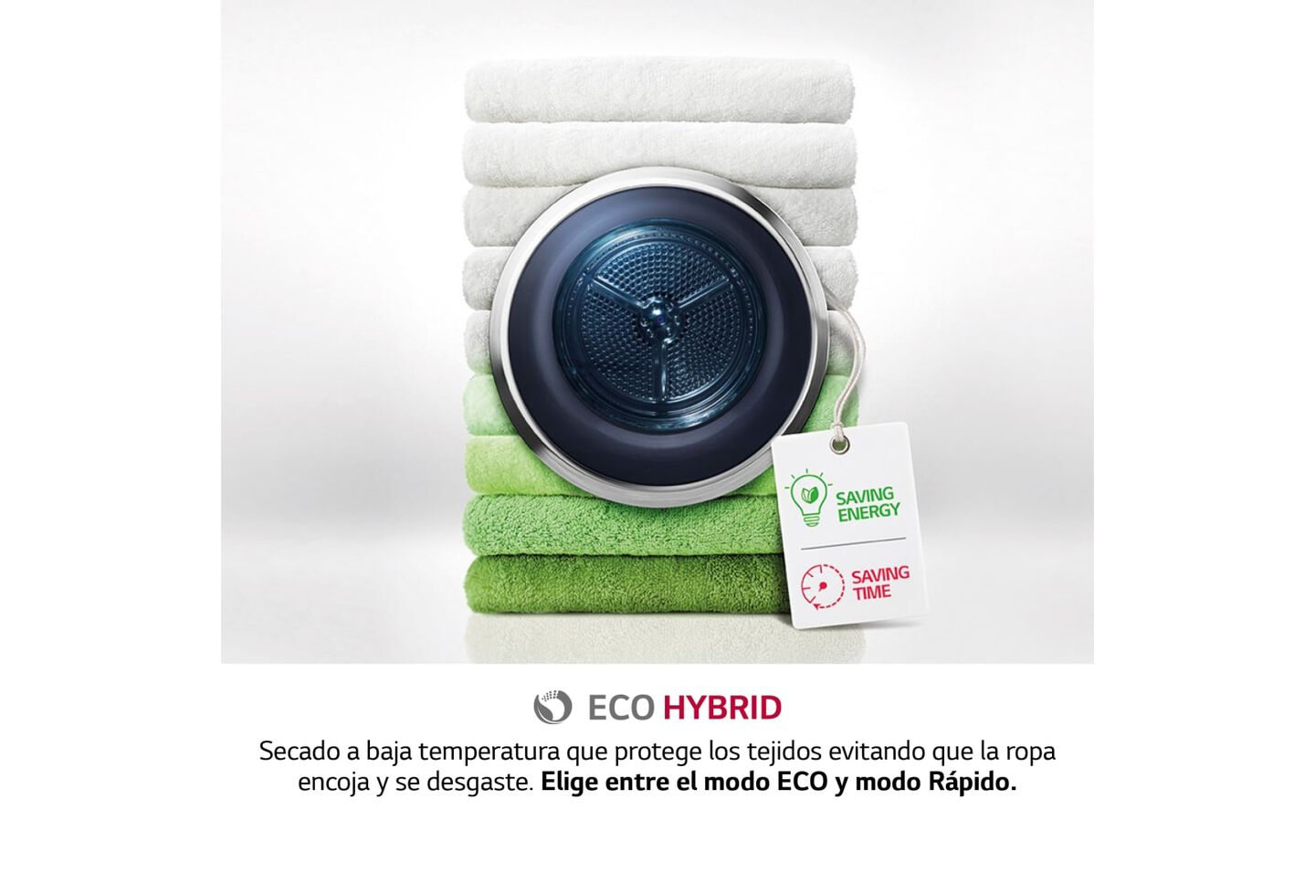 Secadora LG 9 kg con bomba de calor Dual Inverter, Wi-Fi, Eco Hybrid y función antialergias