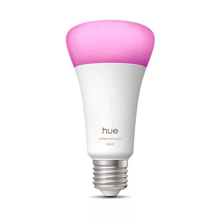 Pack Individual A67 E27 Philips Hue White & Color.

LED integrado.

Bridge NO incluido.

Dimmer NO incluido

Controlable  por Wifi & Bluetooth.

Dota a tus estancias de mayor tama&ntilde;o de una luz inteligente brillante y colorida con estas dos bombillas inteligentes E27. Con un brillo equivalente a una bombilla tradicional de 100 W, estas bombillas pueden llenar de color salas de estar, cocinas y otras estancias.