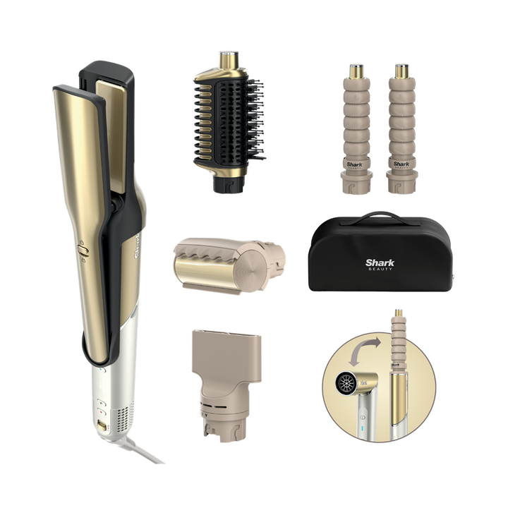 Descubre el multimoldeador premium que seca, alisa, riza y da brillo al cabello sin da&ntilde;arlo. Funciona como un secador de pelo de alta velocidad con modo de protecci&oacute;n del cuero cabelludo. Transforma el cabello h&uacute;medo en un cabello liso, suave y brillante apto para todas las texturas, sin da&ntilde;o t&eacute;rmico. La tecnolog&iacute;a Gloss Lock retiene el brillo para un acabado radiante en el cabello seco. Una combinaci&oacute;n de cer&aacute;mica controlada por calor y un potente flujo de aire para garantizar un brillo que dura todo el d&iacute;a.