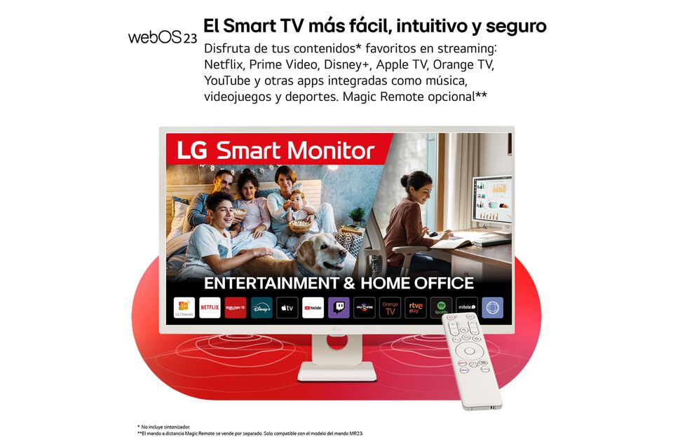 Monitor LG Smart 32'' Full HD IPS Todo en Uno para Transmisión con webOS y Altavoces inte