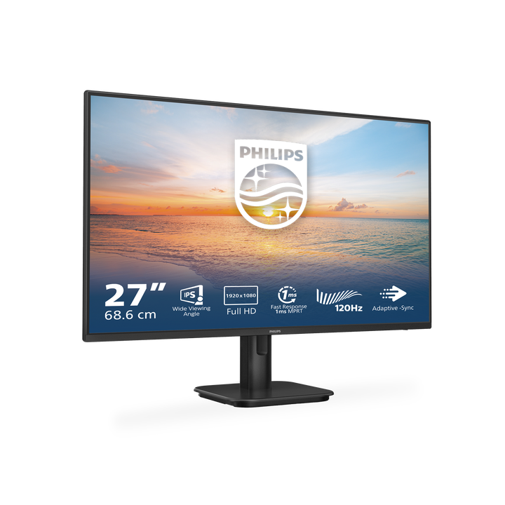 Philips 27E1N1100A/00 Monitor 27" FHD, 120Hz, IPS, 4ms GtG, Adaptive Sync., Altavoces (1920x1080, 1x HDMI 1.4), Negro