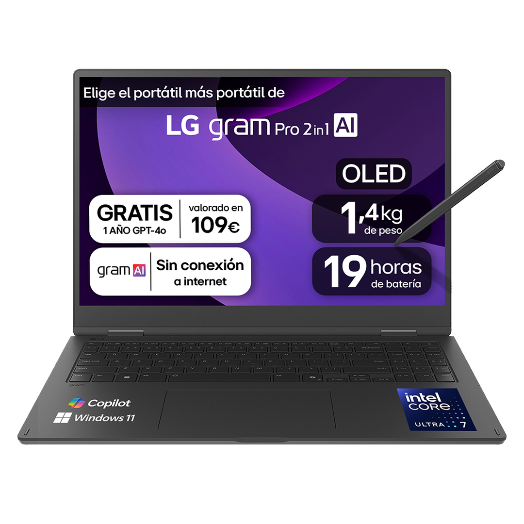 Port&aacute;til 16 pulgada Intel Core U7 16T90TP-K.AD88BN