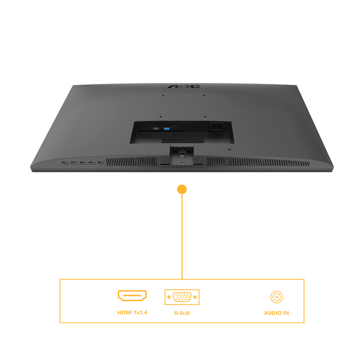 AOC 24B3HA2 Monitor 24" FHD, 120Hz, IPS, 1ms MPRT, Adaptive Sync. (1920x1080, 1x HDMI 1.4), Negro