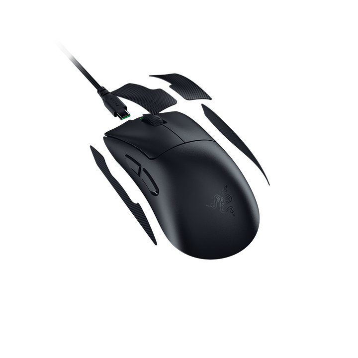 Razer DeathAdder V3 Pro - Rat&oacute;n Ligero Inal&aacute;mbrico Ergon&oacute;mico para Deportes Electr&oacute;nicos (63 Gramos, Sensor &Oacute;ptico Focus Pro 30K, Interruptores de Rat&oacute;n Gen-3, Hyperspeed Wireless) Negro