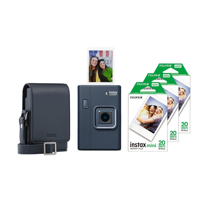 Captura tus aventuras y comp&aacute;rtelas con la nueva c&aacute;mara h&iacute;brida instax mini LiPlay+&trade;, con doble c&aacute;mara y funciones mejoradas.

Una c&aacute;mara instant&aacute;nea y una impresora para smartphone en un solo dispositivo; una verdadera ventaja para cualquier aventura. Tanto si est&aacute;s de viaje como si dejas fluir tu creatividad, la aventura siempre est&aacute; al alcance de tu mano

Con la funda oficial para tu instax mini LiPlay+&trade; tendr&aacute;s el equilibrio perfecto entre estilo, protecci&oacute;n y practicidad.

Su acabado estilo cuero y suave en el interior la convierte en el accesorio ideal para llevar tu creatividad a todas partes.

Adem&aacute;s con 3 packs de 20 fotos capa pack para que hagas un total de 60 fotos