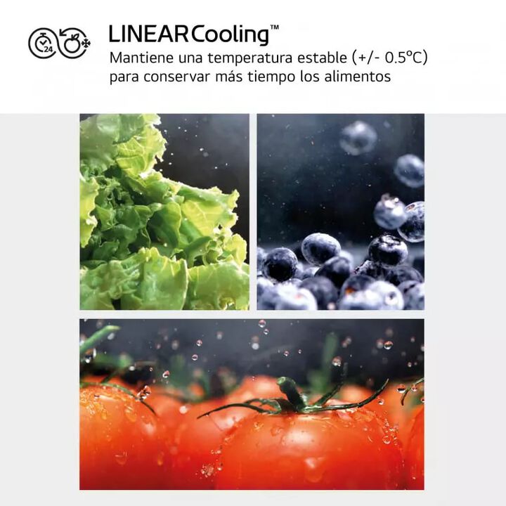 Frigor&iacute;fico Side by Side 641 L, inox antihuellas, con DoorCooling+, LINEARCooling y dispensador de agua y hielo.