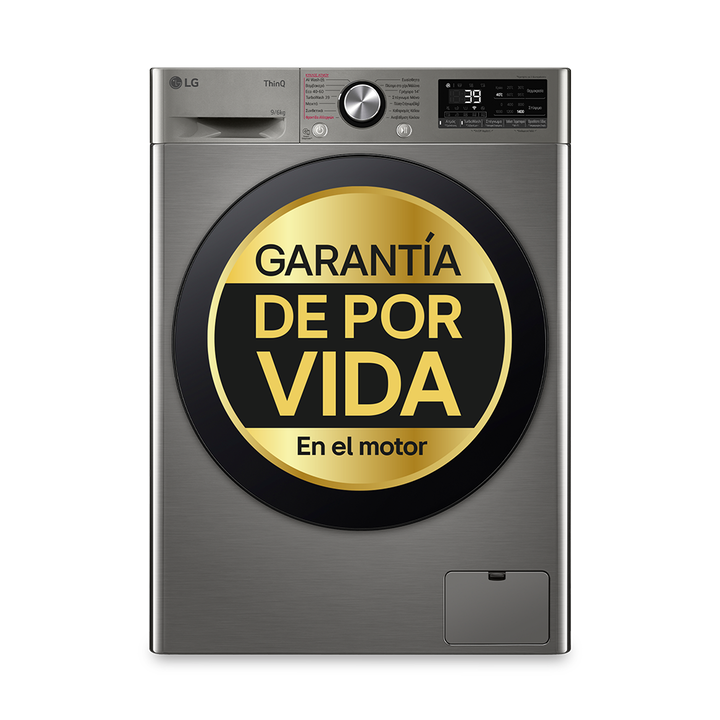 Lava-secadora 9 kg/6 kg inox con AI DD&trade;, TurboWash 360&deg;, vapor Steam&trade; y control Wi-Fi.