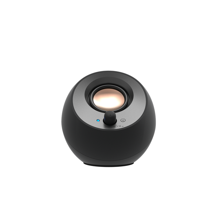 Altavoces negros minimalistas 2.0 USB-C con bluetooth 5.0