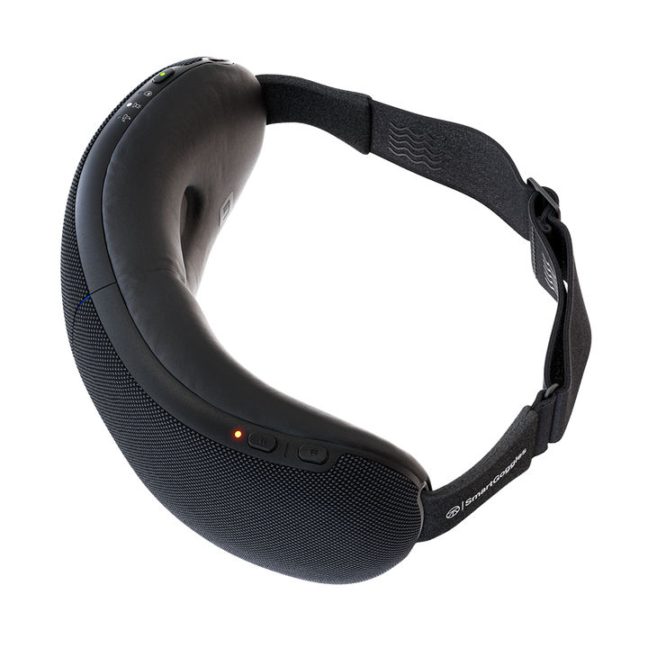 <p>Las SmartGoggles de segunda generaci&oacute;n ahora presentan un dise&ntilde;o totalmente opaco y m&aacute;s c&oacute;modo. Aplican un masaje de compresi&oacute;n y terapias de calor y vibraci&oacute;n para ayudar a reducir el estr&eacute;s, aliviar los dolores de cabeza y mejorar la calidad del sue&ntilde;o.</p>