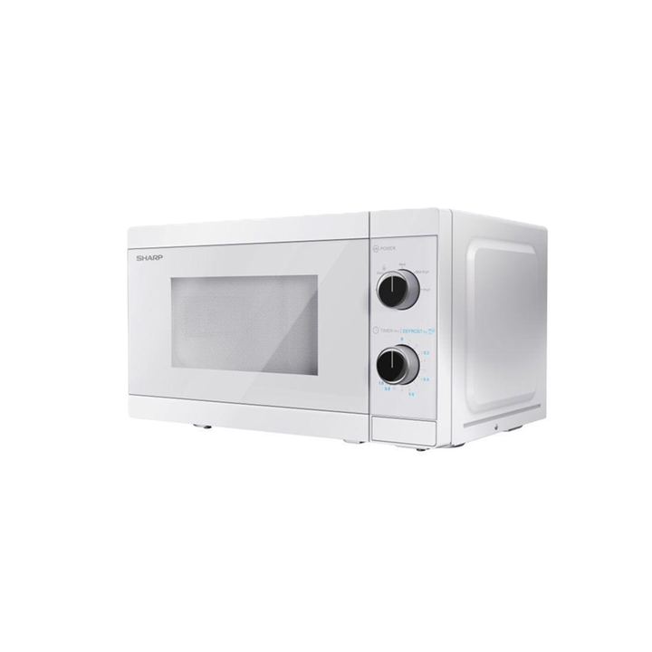 Transforma tu cocina con el Sharp YC-MS01E-C , tu aliado perfecto para descongelar, calentar o cocinar de manera r&aacute;pida y eficiente. Su dise&ntilde;o elegante en blanco se adapta a cualquier encimera, ofreciendo una experiencia culinaria sin igual con sus 5 niveles de potencia y control mec&aacute;nico, todo en un espacio compacto. Disfruta de la facilidad de preparar tus platillos favoritos con Sharp.