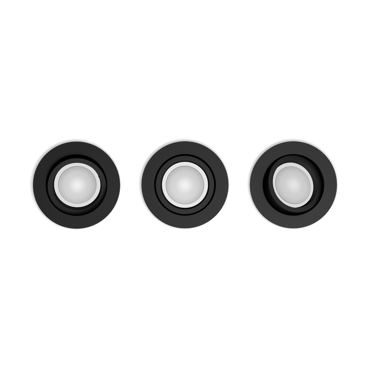 <p>Pack Triple Empotrable de techo HUE Centura.</p>
<p>Bridge NO&nbsp;incluido.</p>
<p>Dimmer Switch NO incluido.</p>
<p>Bombilla incluida.</p>
<p>Controlable por Wifi &amp; Bluetooth.</p>
<p>Crea el ambiente perfecto con Hue Centura, que ofrece 16 millones de colores. Ideal para el sal&oacute;n y el dormitorio. Contr&oacute;lalo por Bluetooth al instante en una sala o empar&eacute;jalo con un Hue Bridge para disfrutar de toda una variedad de funciones de iluminaci&oacute;n inteligente.</p>
<ul style="list-style-type: circle;">
<li><strong>Casquillo:</strong>&nbsp;GU10</li>
<li><strong>Voltaje (V):&nbsp;</strong>230V</li>
<li><strong>Consumo (W):</strong>&nbsp;5,7W</li>
<li><strong>Luminosidad (LM):</strong>&nbsp;350lm</li>
<li><strong>Horas duraci&oacute;n:&nbsp;</strong>15.000h</li>
<li><strong>Di&aacute;metro (mm):</strong>&nbsp;90</li>
<li><strong>Altura empotrada (mm):&nbsp;</strong>100</li>
<li><strong>&Aacute;ngulo apertura:</strong>&nbsp;45&ordm;</li>
<li><strong>Regulable:</strong>&nbsp;SI</li>
<li><strong>Cambio de Color RGBW:</strong>&nbsp;SI</li>
</ul>