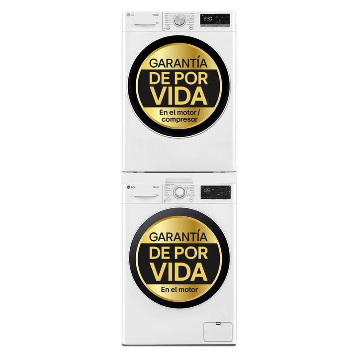 Torre LG 10 kg lavado / 8 kg secado, IA DD&trade;, TurboWash-360&deg;, A-10 % / A+++