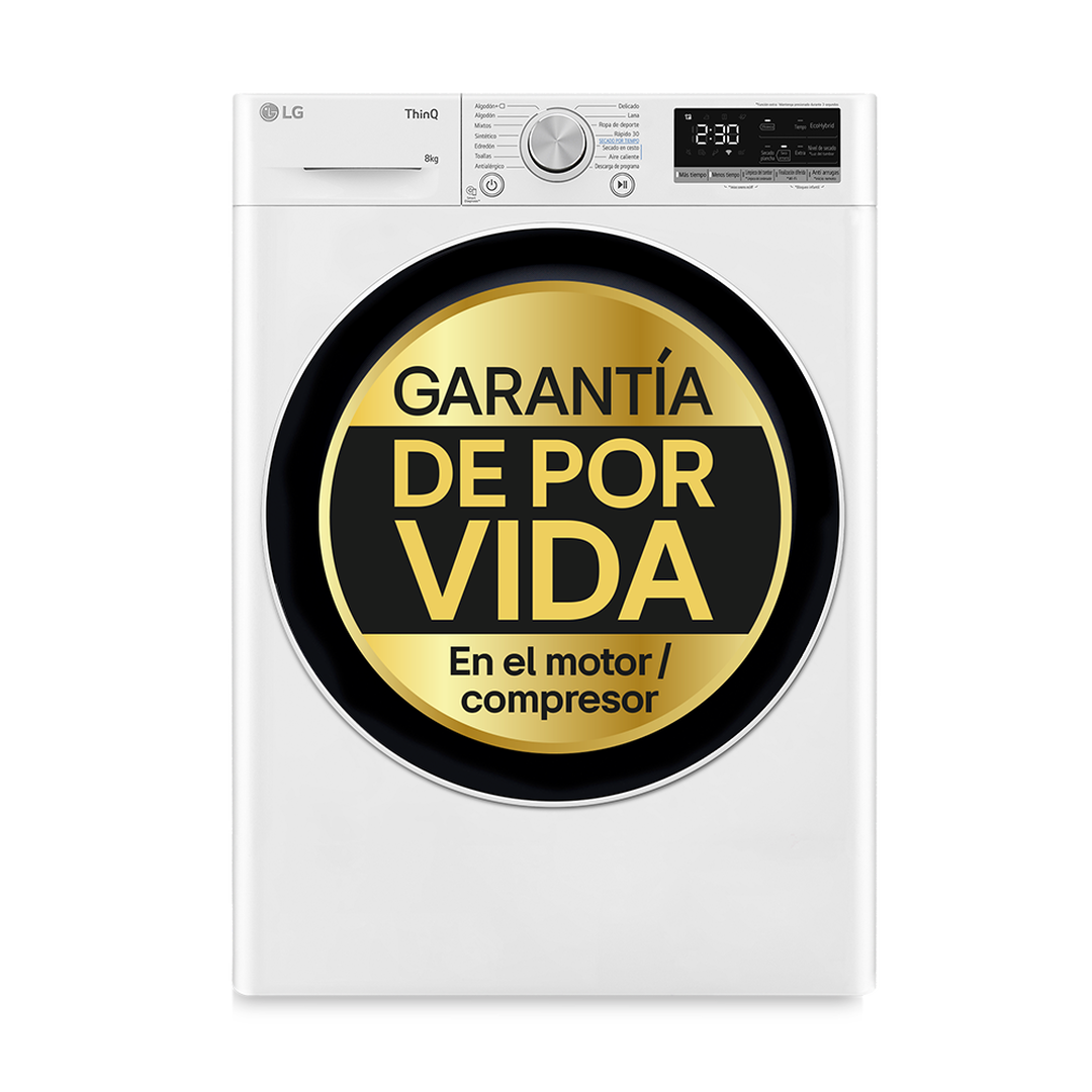 Secadora RH80V9AV4N 8kg  con bomba de calor