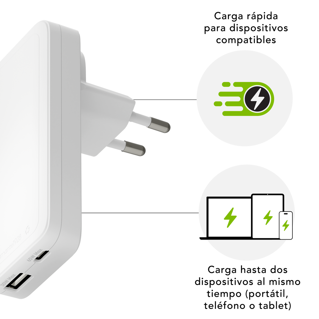 Power Bank Eco MAgsafe inal&aacute;mbrica de 10.000 Mah Fabricado con materiales pl&aacute;stico reciclado y recicables. 100% GRS certificado. Incorpora tambien un LED indicando si es necesario recargarla. Tambien cable USB C de carga.