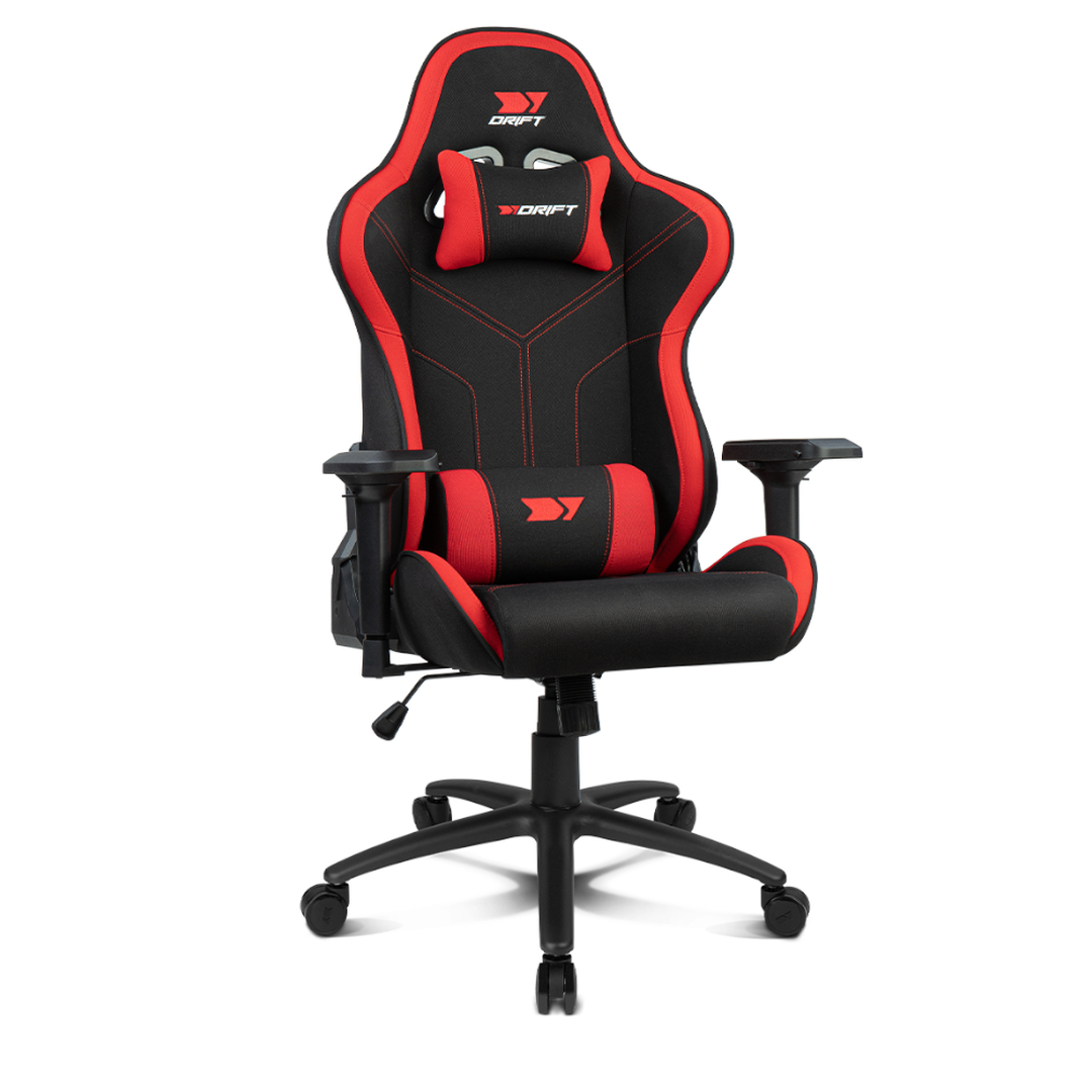 Silla Gaming  DR110 Negro/Rojo tela