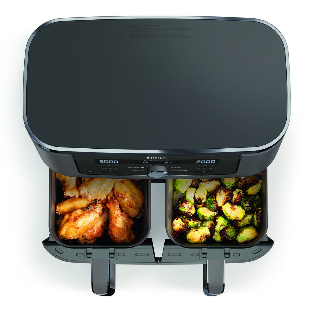 Freidora aire 6 en 1+ compart. doble 9,5L