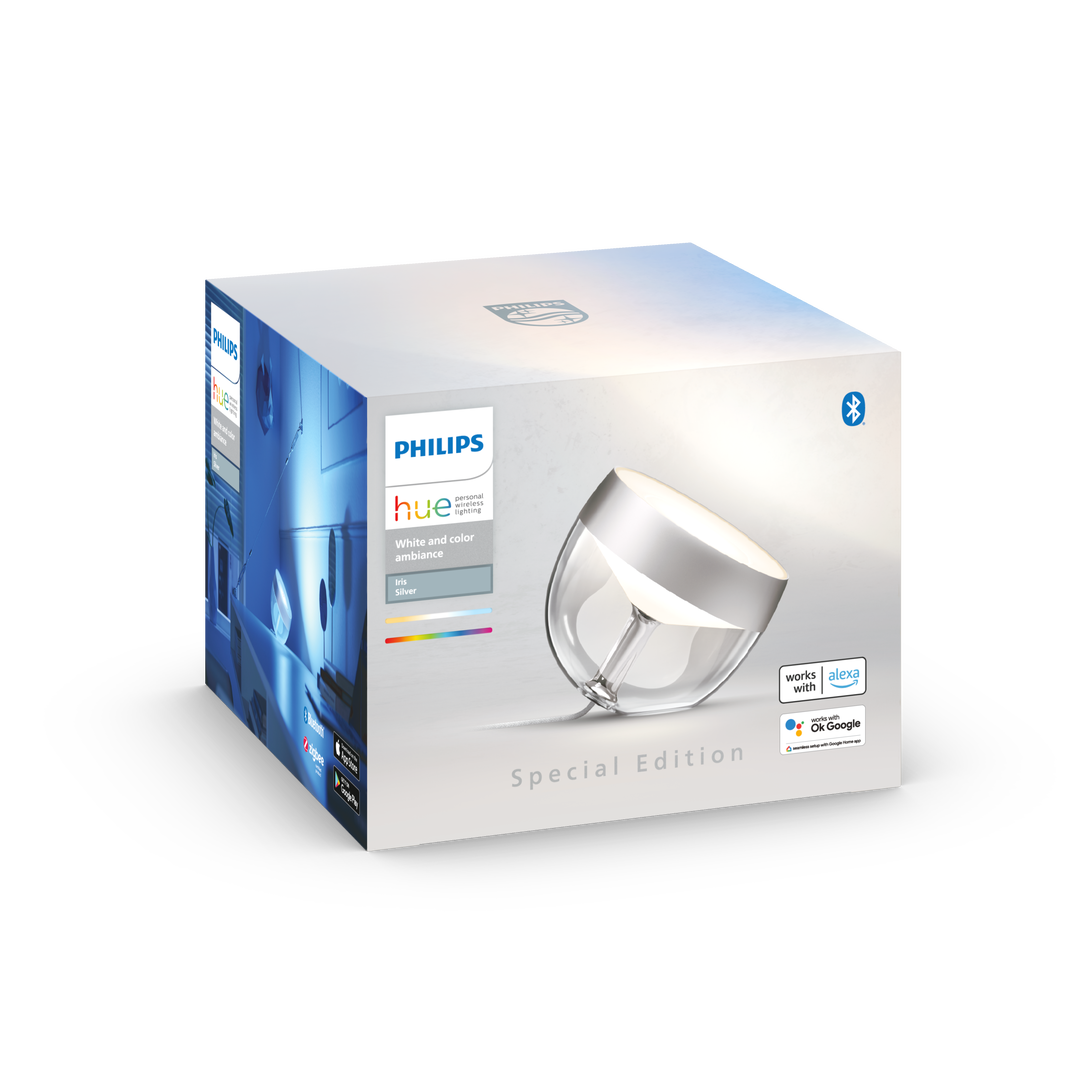 L&aacute;mpara sobremesa Iris plateada edici&oacute;n limitada