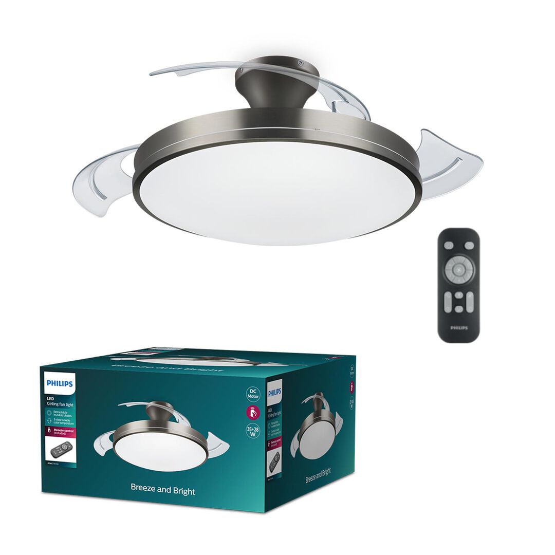 Ventilador Plegable de Techo Atlas 2024 DC Níquel