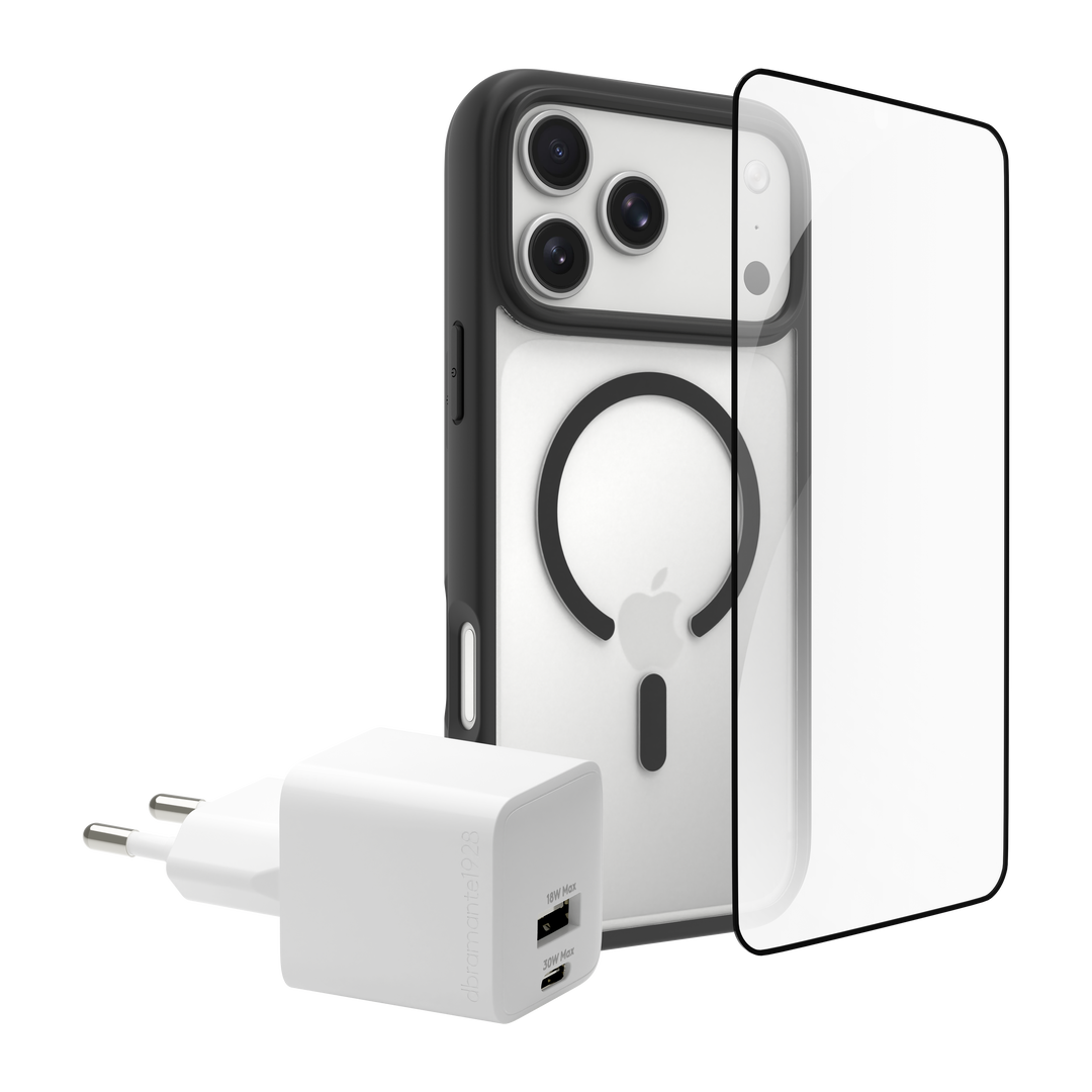 Funda iPhone 17 Pro Max MS +ECOSHIELD+cargador 30W