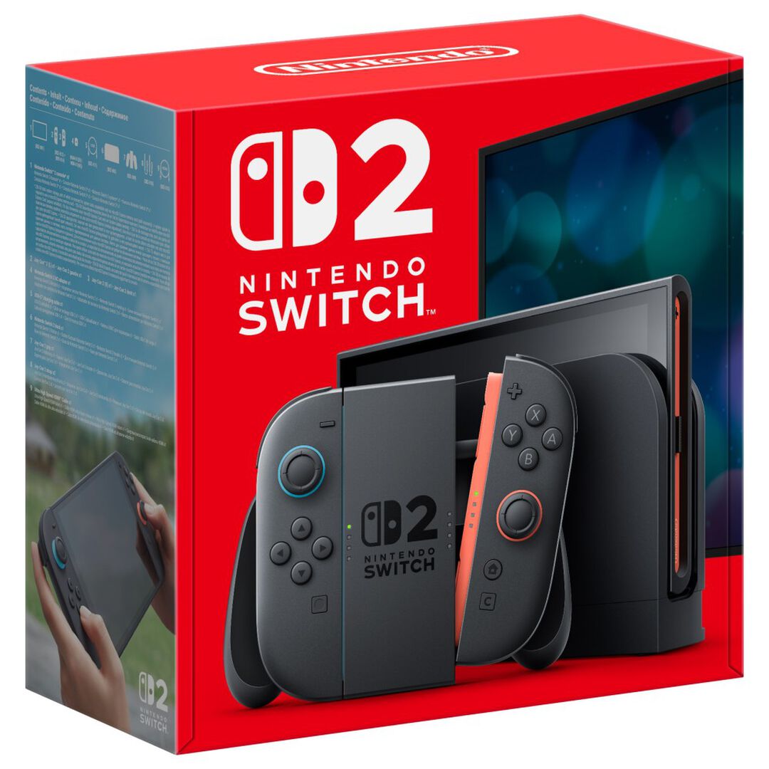 NUEVA CONSOLA NINTENDO SWITCH 2 VERSI&Oacute;N ESPA&Ntilde;OLA GARANT&Iacute;A EUROPEA EU WARRANTY


Nintendo Switch 2 incluye:

&bull; Una consola Nintendo Switch 2

&bull; Mandos Joy-Con 2 (izquierdo y derecho)

&bull; Un soporte para mandos Joy-Con 2

&bull; Correas de los mandos Joy-Con 2

&bull; Una base de Nintendo Switch 2

&bull; Un cable HDMI de ultra alta velocidad

&bull; Un adaptador de corriente de Nintendo Switch 2

&bull; Un cable USB-C de carga





Con GameChat, todo el mundo podr&aacute; jugar en compa&ntilde;&iacute;a de nuevas maneras

Gracias a la nueva funci&oacute;n en l&iacute;nea GameChat*2, los usuarios podr&aacute;n jugar y hablar entre ellos como si estuvieran todos en la misma habitaci&oacute;n, sin importar la distancia que los separe en la realidad. Ya se trate de celebrar una victoria como simplemente de pasarse a saludar, con GameChat los usuarios tendr&aacute;n la sensaci&oacute;n de que sus amigos en l&iacute;nea del mundo entero est&aacute;n justo a su lado. Tras configurar GameChat, los usuarios solo tienen que pulsar el bot&oacute;n C situado en el mando Joy-Con 2 derecho para empezar un chat con sus amigos en cualquier momento. Mediante el micr&oacute;fono integrado de la consola, hasta 12 personas en distintas ubicaciones pueden comunicarse a trav&eacute;s del chat de voz mientras juegan. Adem&aacute;s, hasta cuatro personas pueden compartir sus pantallas y, si conectan una c&aacute;mara USB-C compatible, como la c&aacute;mara de Nintendo Switch 2 (a la venta por separado), tambi&eacute;n podr&aacute;n disfrutar del chat de v&iacute;deo y verse las caras mientras juegan y dan rienda suelta a todo su entusiasmo. Si m&aacute;s personas desean unirse a la sesi&oacute;n, solo podr&aacute;n hacerlo por medio del chat de voz. Hasta el 31 de marzo de 2026, se podr&aacute; disfrutar de GameChat sin necesidad de tener una suscripci&oacute;n a Nintendo Switch Online. Pasada esa fecha, ser&aacute; necesario contar con una suscripci&oacute;n.


Un mont&oacute;n de funciones y experiencias nuevas

Una pantalla m&aacute;s grande y con colores intensos que permite mostrar el movimiento con mayor fluidez Nintendo Switch 2 cuenta con una pantalla LCD de 7,9 pulgadas y 1080p que muestra im&aacute;genes en alta definici&oacute;n total (Full HD), aunque la consola sigue teniendo el mismo grosor que Nintendo Switch. Incluso en el modo port&aacute;til, Nintendo Switch 2 ofrece una experiencia de juego intensa y detallada, as&iacute; como gr&aacute;ficos fluidos que permiten ver en todo detalle los movimientos de los personajes y sus variadisimas expresiones faciales.


Los mandos Joy-Con 2 se acoplan a la consola con toda facilidad

Los mandos Joy-Con 2 son los mandos totalmente redise&ntilde;ados de Nintendo Switch 2 y se acoplan magn&eacute;ticamente a la consola. Ambos mandos se pueden usar a modo de rat&oacute;n desliz&aacute;ndolos sobre superficies como una mesa o el regazo de los jugadores para hacer una gran variedad de cosas, como por ejemplo, apuntar a los objetivos en ciertos juegos.


Un soporte que puede ajustarse en distintos &aacute;ngulos y un nuevo puerto USB-C

Los usuarios pueden ajustar el &aacute;ngulo del nuevo soporte situado en la parte trasera de NintendoSwitch 2 para jugar en la posici&oacute;n que m&aacute;s les apetezca. Mientras que Nintendo Switch solo cuenta con un puerto USB-C en la parte inferior de la consola, Nintendo Switch 2 a&ntilde;ade otro en

la parte superior, lo que permite a los jugadores usar el adaptador de corriente incluido con la consola para cargarla mientras juegan en el modo sobremesa.Tambi&eacute;n es posible conectar una c&aacute;mara USB-C compatible, como la c&aacute;mara de Nintendo Switch 2, para disfrutar del chat de

v&iacute;deo en GameChat.


Gran velocidad de procesamiento y rendimiento mejorado de los gr&aacute;ficos

El rendimiento de la CPU (unidad de procesamiento central) y la GPU (unidad de procesamiento de gr&aacute;ficos) de Nintendo Switch 2 se ha mejorado considerablemente con respecto a Nintendo Switch, lo que se traduce en una mayor velocidad de procesamiento y un aspecto visual

optimizado en los juegos. Tambi&eacute;n permite mostrar gr&aacute;ficos m&aacute;s detallados y acortar los tiempos de carga.

Sonido n&iacute;tido y audio espacial en 3DEn Nintendo Switch 2, el sonido es m&aacute;s definido y natural, con un equilibrio incluso mejor entre los rangos de frecuencia del audio. Cuando los usuarios jueguen en el modo port&aacute;til o en el modo sobremesa, podr&aacute;n disfrutar de los juegos con un sonido a&uacute;n m&aacute;s inmersivo y tridimensional.


Memoria interna de 256 GB

Nintendo Switch 2 dispone de 256 GB de memoria interna, ocho veces m&aacute;s que Nintendo Switch, para almacenar, entre otras cosas, juegos digitales y datos de guardado. En el caso de que se necesite almacenamiento adicional, Nintendo Switch 2 utiliza exclusivamente tarjetas microSD Express, que permiten leer datos a mayor velocidad en comparaci&oacute;n con modelos previos de tarjetas microSD.


Es posible jugar a t&iacute;tulos de Nintendo Switch en Nintendo Switch 2

En Nintendo Switch 2 se puede jugar tanto a t&iacute;tulos de Nintendo Switch 2 como a t&iacute;tulos compatibles de Nintendo Switch, ya sea en formato f&iacute;sico o digital. Es posible que algunos t&iacute;tulos de Nintendo Switch sean incompatibles o no compatibles en su totalidad con Nintendo Switch 2.

Los mandos Joy-Con y otros perif&eacute;ricos de Nintendo Switch, -como el mando Pro de Nintendo Switch, tambi&eacute;n se podr&aacute;n usar con Nintendo Switch 2 al conectarlos a la consola de manera inal&aacute;mbrica. En la p&aacute;gina web de Nintendo hay m&aacute;s informaci&oacute;n disponible sobre la compatibilidad con juegos y accesorios de Nintendo Switch.


La nueva base de Nintendo Switch 2

Si los usuarios conectan la base de Nintendo Switch 2 al televisor, podr&aacute;n disfrutar de hasta 120 fps y de una resoluci&oacute;n de hasta 4K en juegos y televisores compatibles.


M&uacute;ltiples personas pueden jugar a un mismo t&iacute;tulo con GameShare

Gracias a GameShare, una nueva funci&oacute;n de Nintendo Switch 2, los usuarios podr&aacute;n compartir un t&iacute;tulo para jugarlo con otras personas, incluso si estas no disponen de una copia del juego en cuesti&oacute;n. Por ejemplo, si una persona tiene una consola Nintendo Switch 2 y un juego compatible con GameShare, puede establecer la comunicaci&oacute;n local con las consolas Nintendo Switch 2 o Nintendo Switch de otros usuarios para invitarlos a jugar a dicho t&iacute;tulo de manera temporal. Si GameShare se usa entre consolas Nintendo Switch 2, tambi&eacute;n es posible utilizar GameChat durante partidas en l&iacute;nea para que los usuarios charlen con los dem&aacute;s mientras juegan a un mismo t&iacute;tulo.


Las tarjetas de juego virtuales aportan ventajas al uso de los juegos digitales

Las tarjetas de juego virtuales permiten a los usuarios gestionar f&aacute;cilmente los juegos digitales que tengan, jugarlos en dos consolas diferentes o incluso prest&aacute;rselos entre ellos. En la secci&oacute;n de la consola dedicada a las tarjetas de juego virtuales se muestran todos los juegos digitalesque un usuario ha adquirido con su cuenta Nintendo, lo que facilita acceder a ellos y cargarlos en la consola. Una vez que se cargue la tarjeta de juego virtual en una consola, cualquier usuario de la misma podr&aacute; jugar al juego incluso cuando la consola no est&eacute; conectada a internet. Adem&aacute;s, gracias a las tarjetas de juego virtuales los miembros de un mismo grupo familiar de la cuenta Nintendo pueden prestarse juegos entre s&iacute; por medio de la comunicaci&oacute;n local.