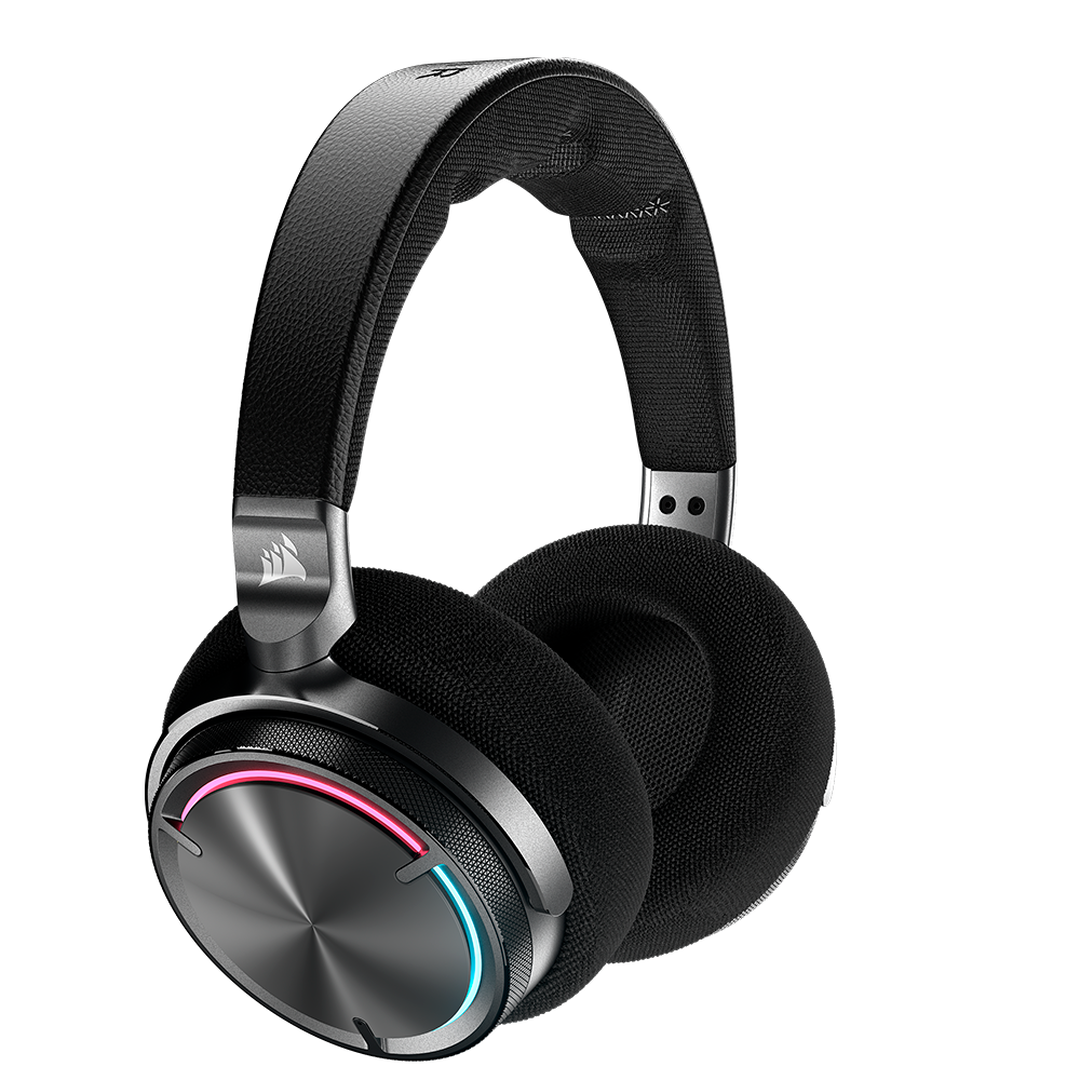 Corsair Virtuoso MAX Wireless Auriculares para Juegos con Bluetooth &ndash; Dolby Atmos, SoundID, Cancelaci&oacute;n Activa del Ruido, Micr&oacute;fono de Calidad Broadcast, para PC, Mac, PS5, PS4 &ndash; Carbon