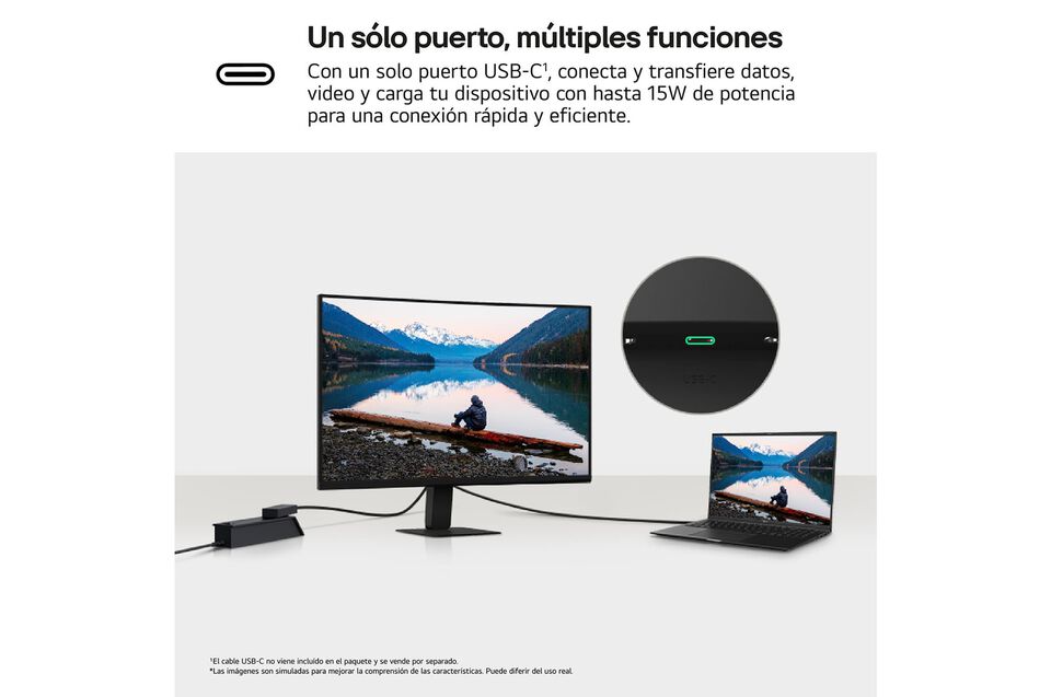 Monitor LG 24'', FHD, 100 Hz, 5ms, USB-C