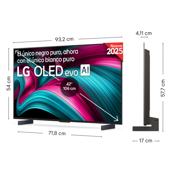 Smart TV LG OLED evo AI C5 42 pulgadas 4K 2025